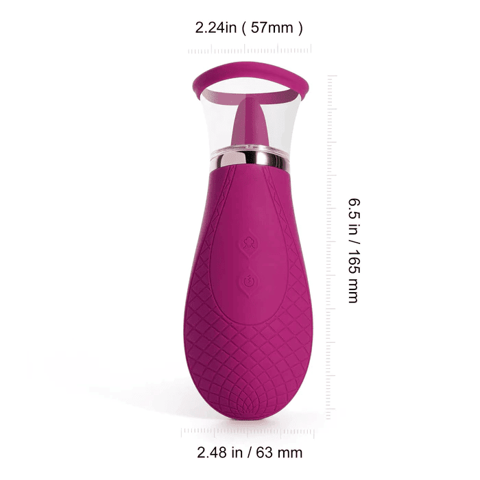 SCIONESS Sucking and Licking Clitoral Stimulator - Size and Specs